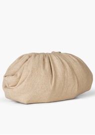 DAY ET Linen Flower Clutch - Raw Linen