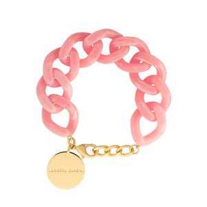 Flat Chain Bracelet - Watermelon Marble