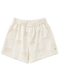 FABIENNE CHAPOT Ben Organic Cotton Crochet Shorts - Cosy White