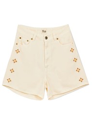 A.P Bermuda Denim Shorts - Ecru