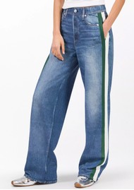 RAG & BONE rb Miramar Terry Wide Track Pants - Cos Green
