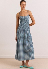 DAMSON MADDER Lyra Midi Dress - Tomboy Check