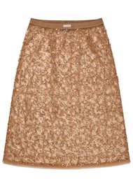MUNTHE Ninia Embellished Skirt - Old Brass