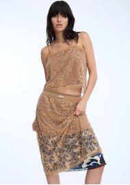 MUNTHE Ninia Embellished Skirt - Old Brass