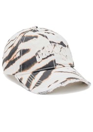 GANNI Organic Cotton Zebra Canvas Cap - Egret