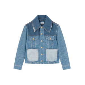 Patchwork Denim Short Jacket - Blue Vintage