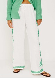 Rails Emmie Linen Trousers - Emerald Palm