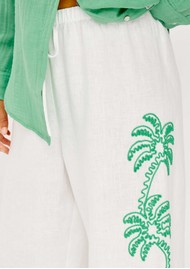 Rails Emmie Linen Trousers - Emerald Palm