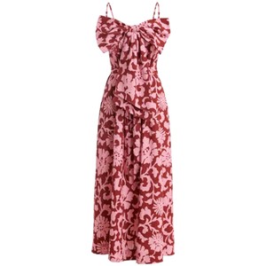 Johnson Bow Maxi Dress - Faded Plum
