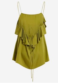 ESSENTIEL ANTWERP Janielle Ruffle Camisole - Avocado