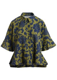 ESSENTIEL ANTWERP Jaylee Peplem Shirt - Avocado