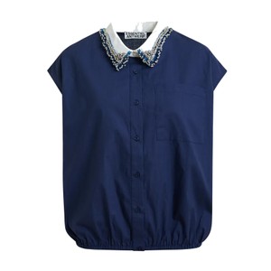 Janky Embellished Shirt - Patriot Blue