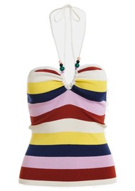 ESSENTIEL ANTWERP Jellie Knit Halter Neck Top - Combo 1 / Off White
