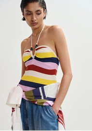 ESSENTIEL ANTWERP Jellie Knit Halter Neck Top - Combo 1 / Off White