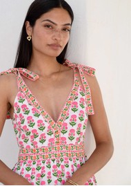 PINK CITY PRINTS Amour Organic Cotton Dress - Neon Sunset