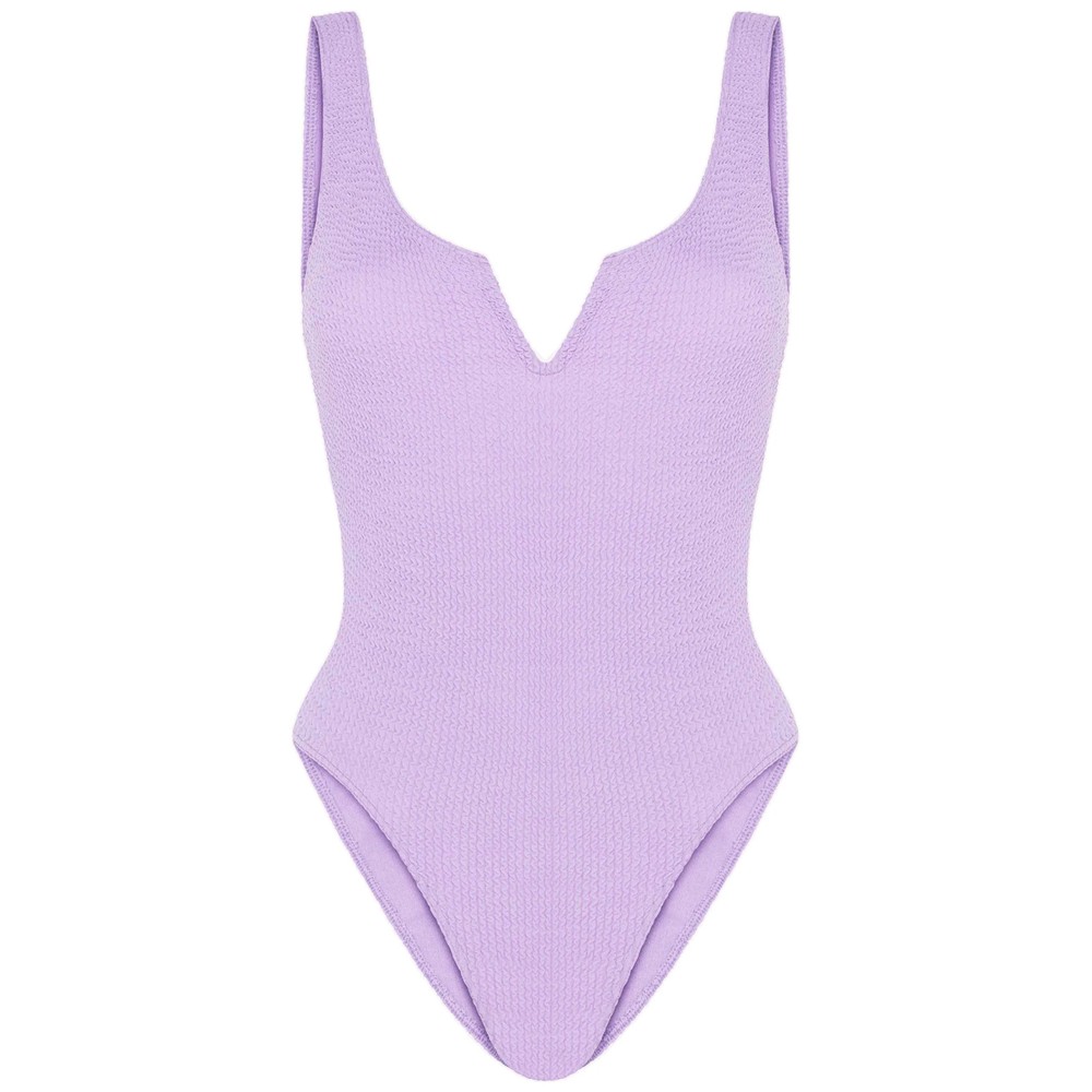 Sorbet Island Women's Ava One Piece Crinkle Swimsuit - Fig
