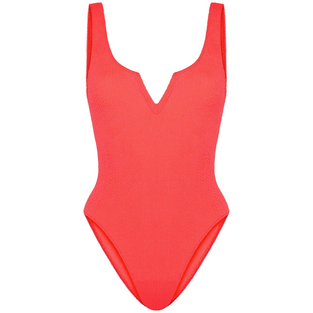 Sorbet Island Women's Ava One Piece Crinkle Swimsuit - Strawberry