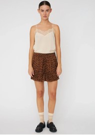 STELLA NOVA Animal Printed Silk Shorts - Leopard