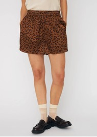 STELLA NOVA Animal Printed Silk Shorts - Leopard