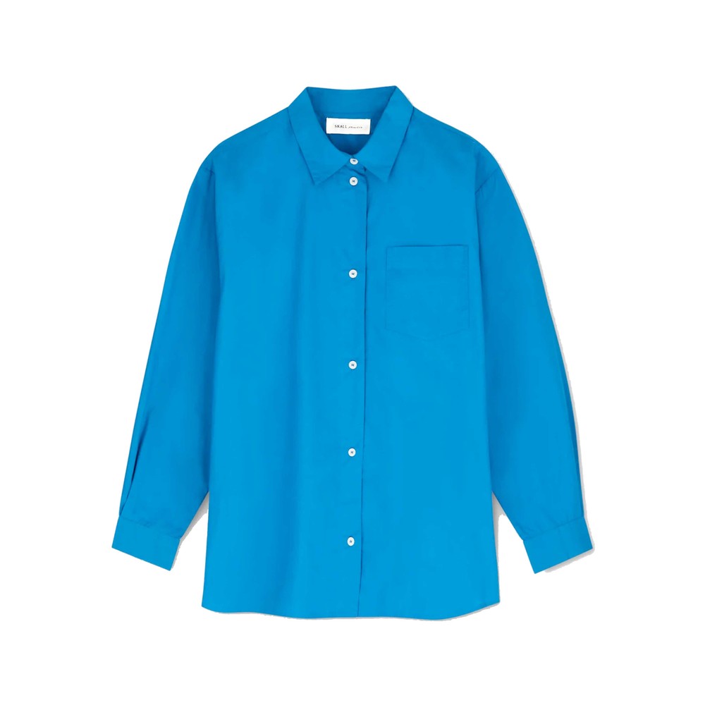 Skall Women's Blue Edgar Organic Cotton Shirt - Classic