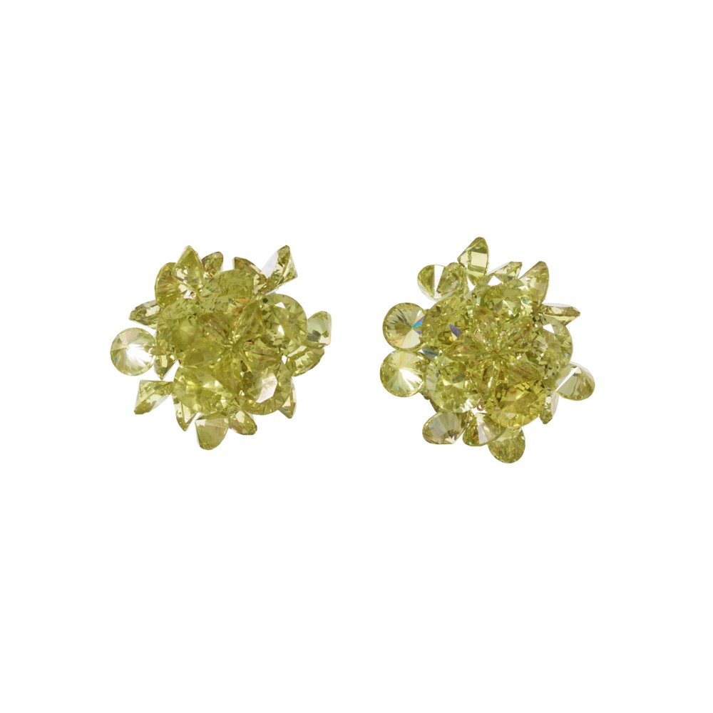 Roxanne Assoulin Women's Green The Cubic Cluster Earrings