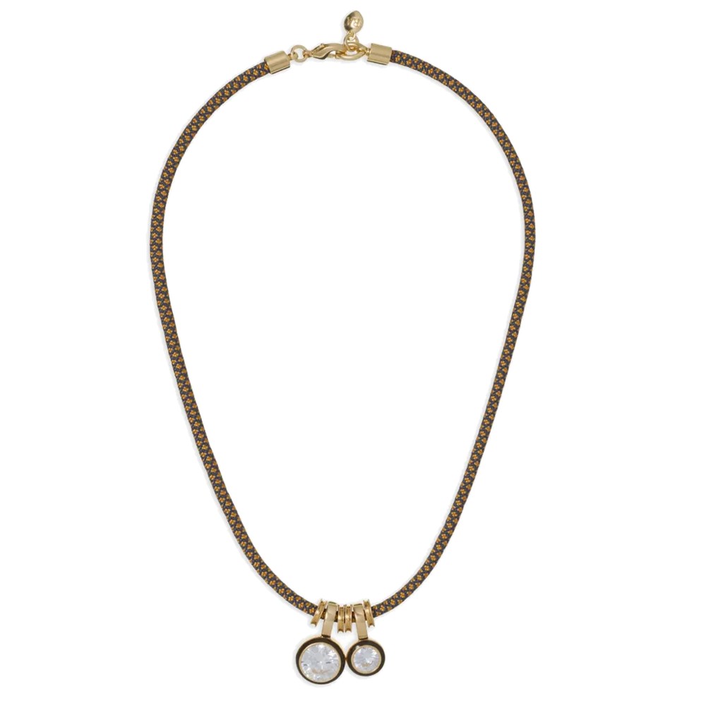 Roxanne Assoulin Women's Gold/Light Cubic Double Drop Cord Necklace - Multi