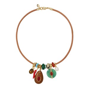The Leather Tiny Treasures Necklace - Multi