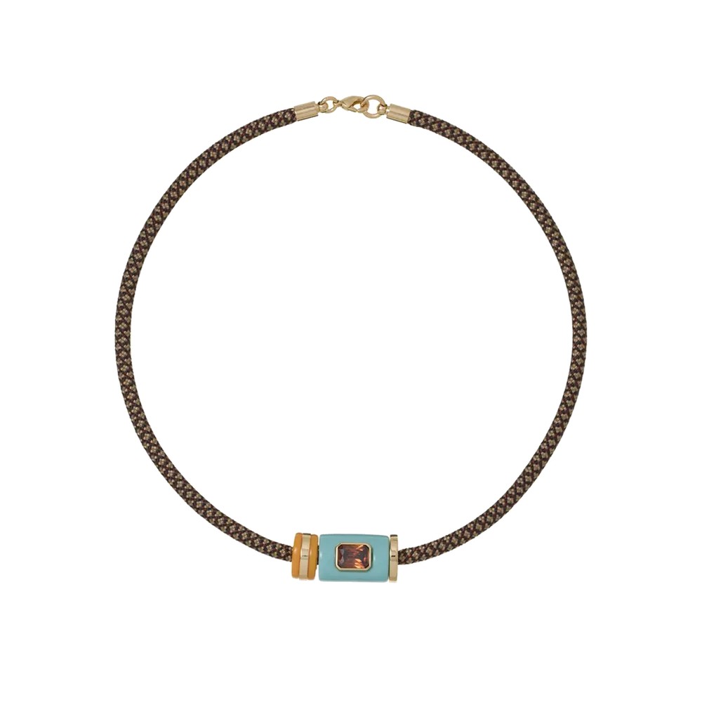 Roxanne Assoulin Women's Blue The Cylinder Cord Necklace