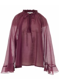 DEVOTION Velvet Blouse - Grena