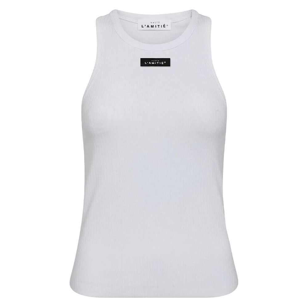 Haute Lamitie Women's White Rib Badge Tank Top