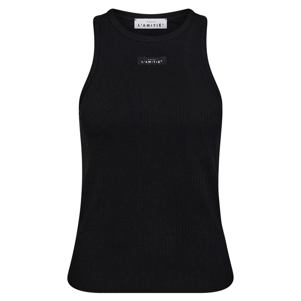 Haute Lamitie Women's Black Rib Badge Tank Top