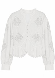 SCARLETT POPPIES Yorken Broderie Anglaise Top - White