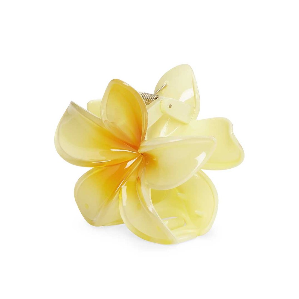Sui Ava Women's Yellow Plumeria Bisou Big Clip