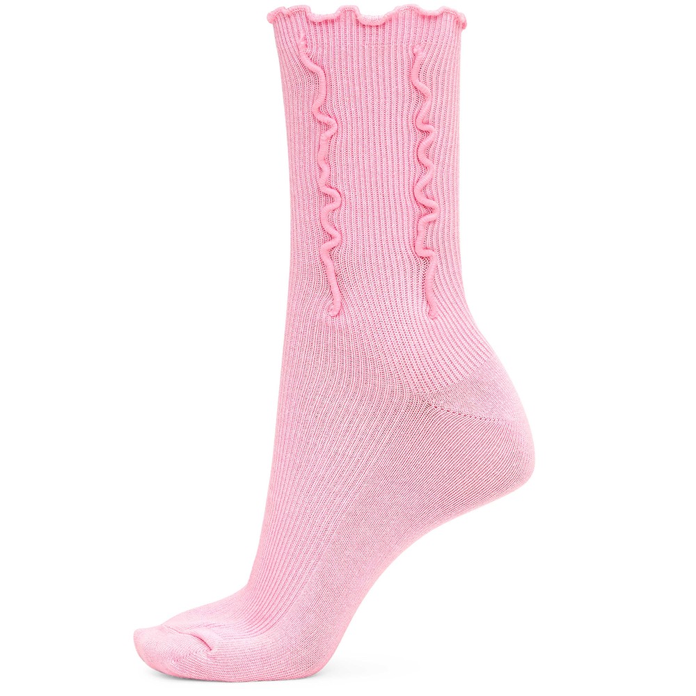 Sui Ava Women's Pink Ruffle Pastel Socks