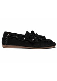 PAVEMENT Magda Loafers - Black Oil Suede