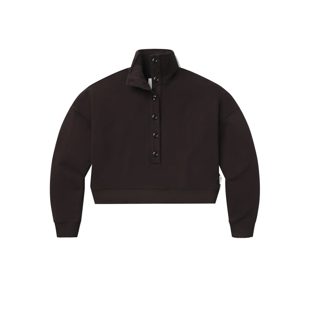 CITIZENS OF HUMANITY Mirelle Funnel Neck Cotton Sweater - Chocolate