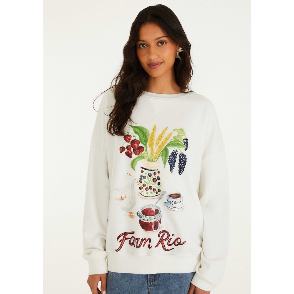FARM RIO Country Table Sweatshirt - Off White