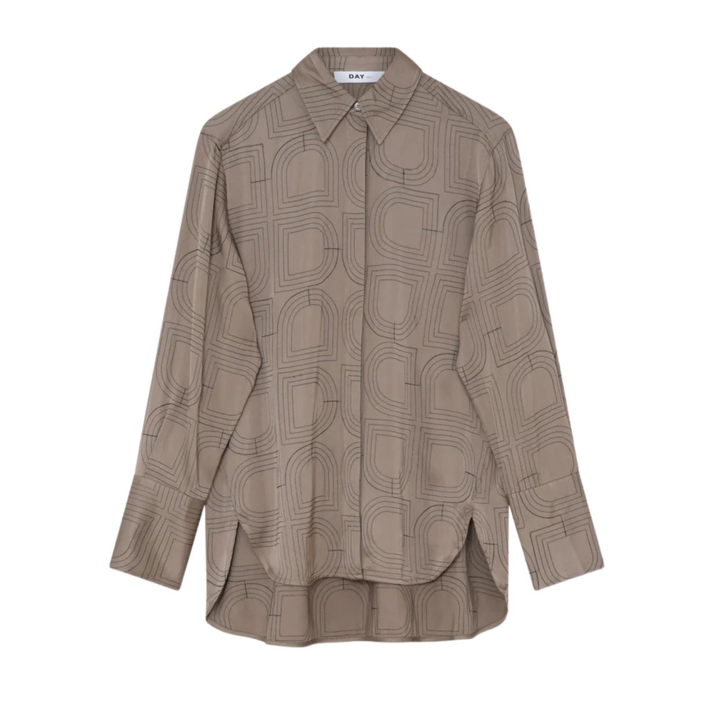 Day Birger Et Mikkelsen Women's Stella Embroidered Logo Shirt - Walnut