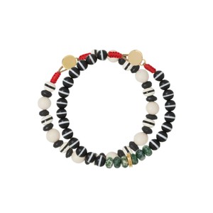 Salt and Pepper Bracelet Duo - Black & White