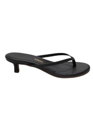 TKEES Pre Order Julia Leather Heeled Flip Flops - Sable
