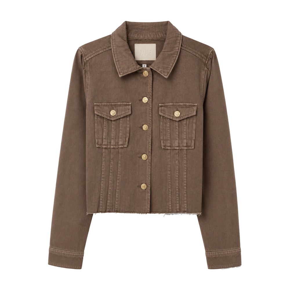 Paige Denim Cropped Pacey Denim Jacket - Vintage Canewood