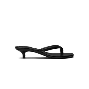 Pasommer Heeled Flip Flop Sandals - Black