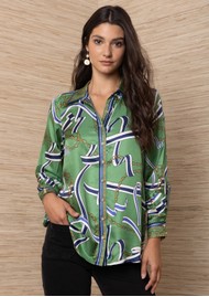 Hale Bob Chain Print Shirt - Green