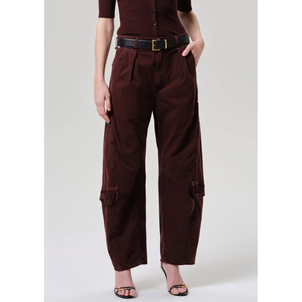 CITIZENS OF HUMANITY Flight Utility Barrel Pant - Mahogany