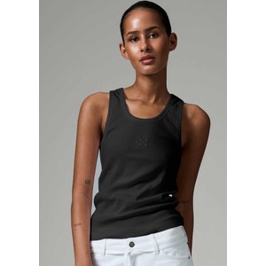 Camilo Ribbed Tank Top - Black