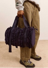 DAMSON MADDER Brooke Frill Barrel bag - Navy