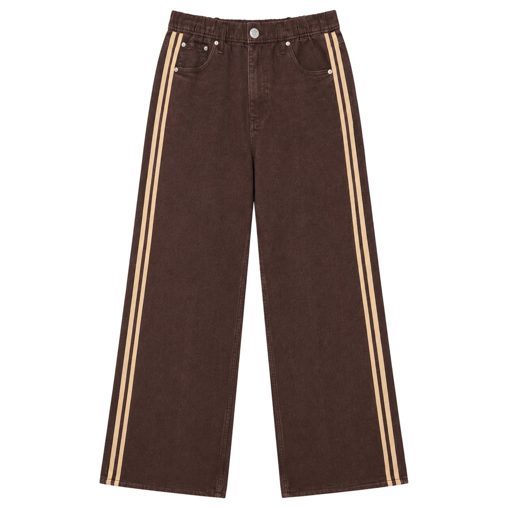 RAG & BONE rb Miramar Terry Wide Track Pants - Chocolate