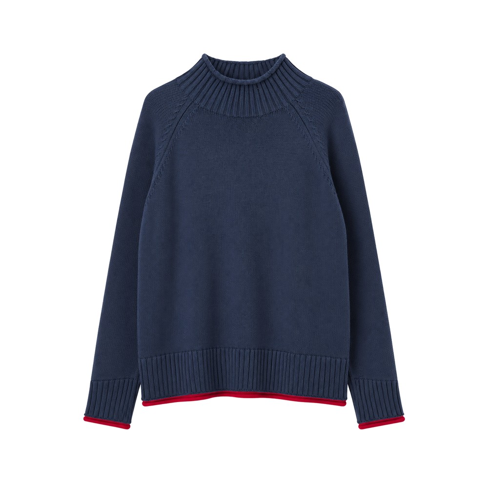 RAG & BONE Hazel Roll Neck Jumper - Navy