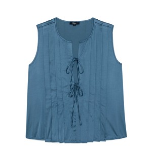 Aja Satin Sleeveless Top - Atlantic