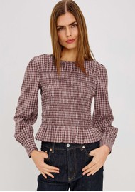 Rails Tabi Shirred Blouse - Rust Rose